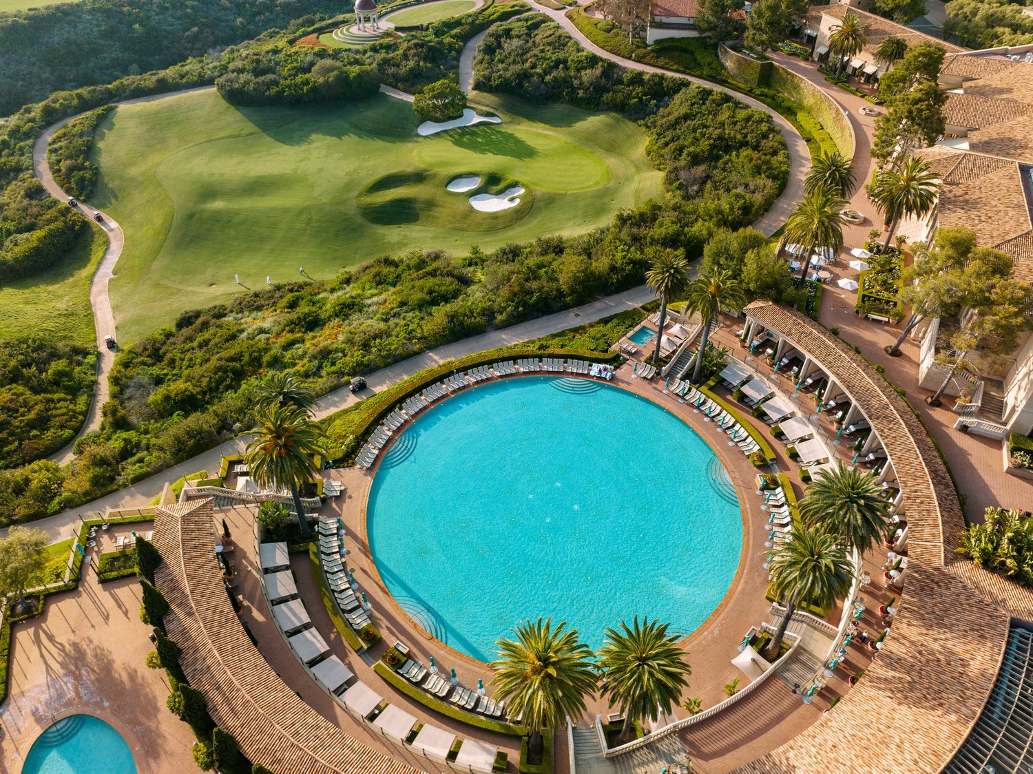Resort pool from above
