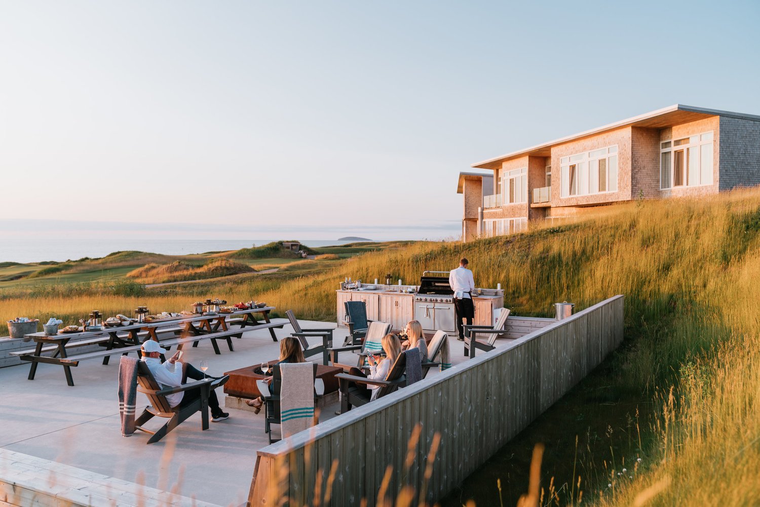 Deck at golden hour